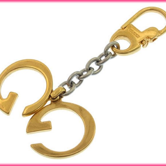 Authentic Gucci key ring Key holder G logos Gold Silver Woman - Picture 5 of 5